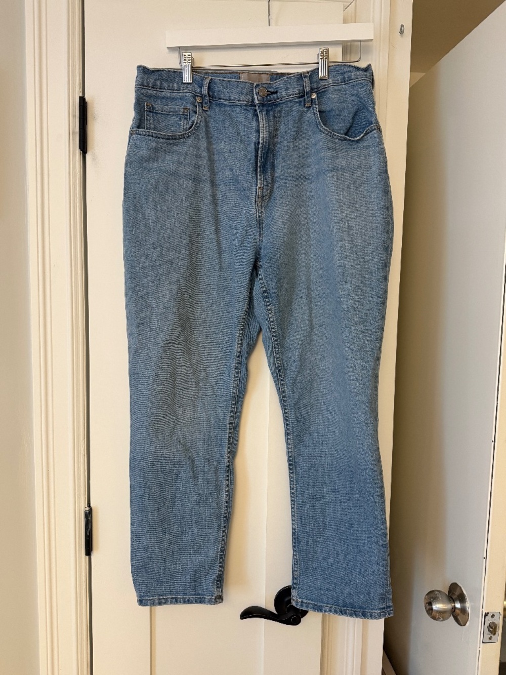 Everlane Jeans Womens 33 Ankle Length High Waist Straight Leg Denim Blue